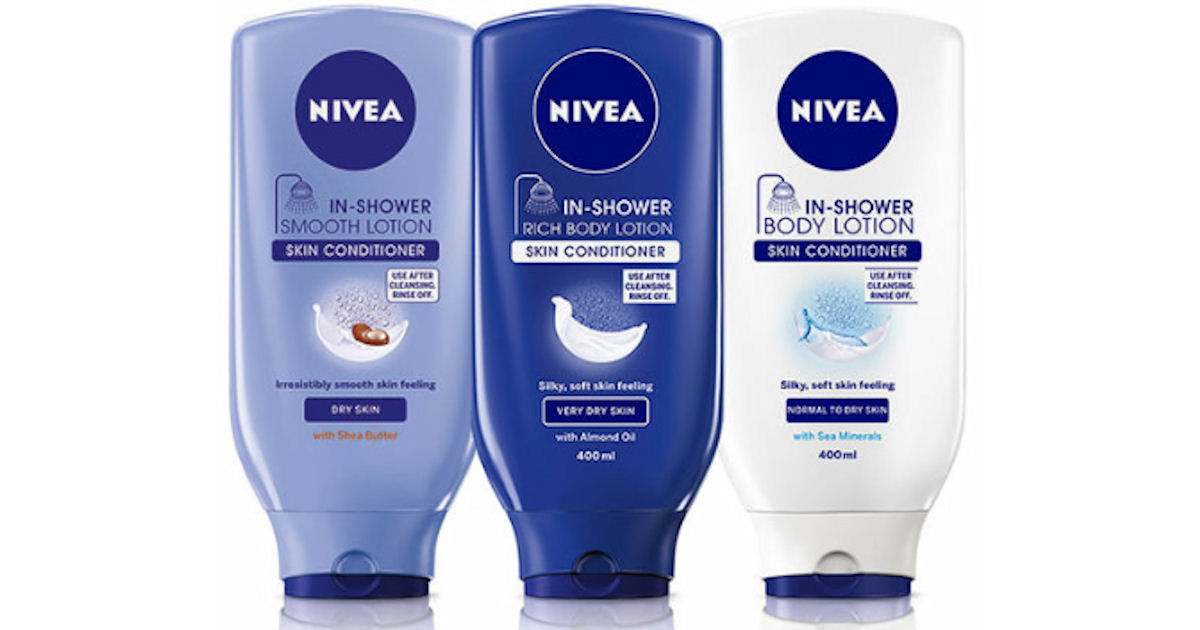 nivea in shower body lotion free sample Free sample of nivea in shower body lotion.