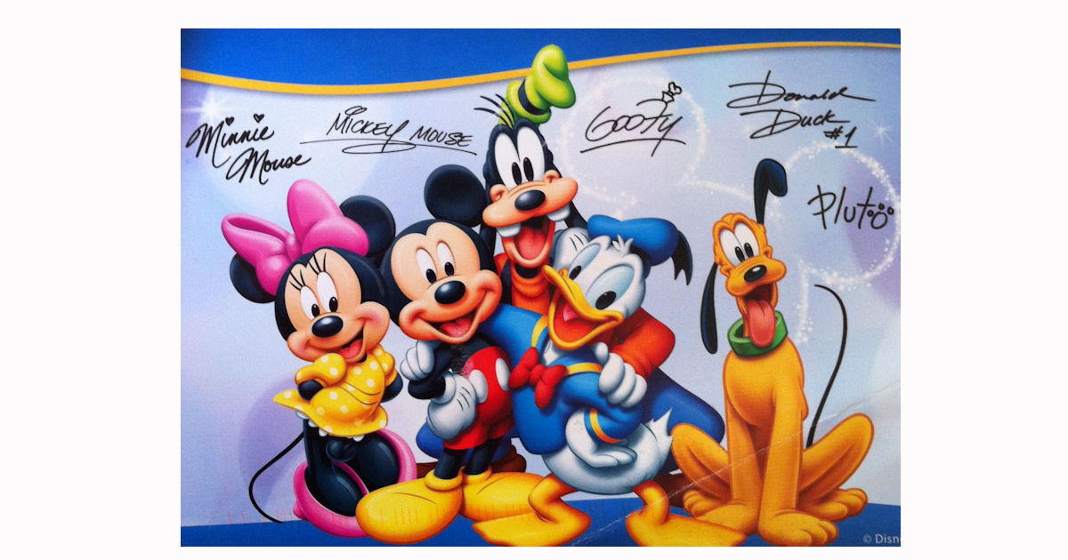 Disney Autographed Postcards