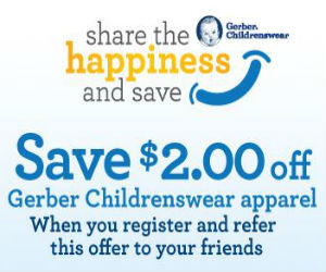 Gerber Childrenswear - Coupon for $2 off - Printable Coupons