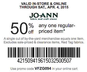 joann fabric coupons 50