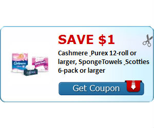 Cashmere - Coupon for $1 Off Cashmere, SpongeTowels or Scotties